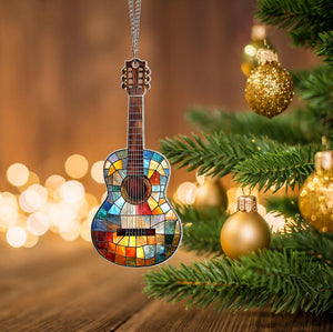 Personalized Guitar suncatcher Window hanging Musical Instrument acrylic Ornament Music Lover Gift Guitar Lover Gift