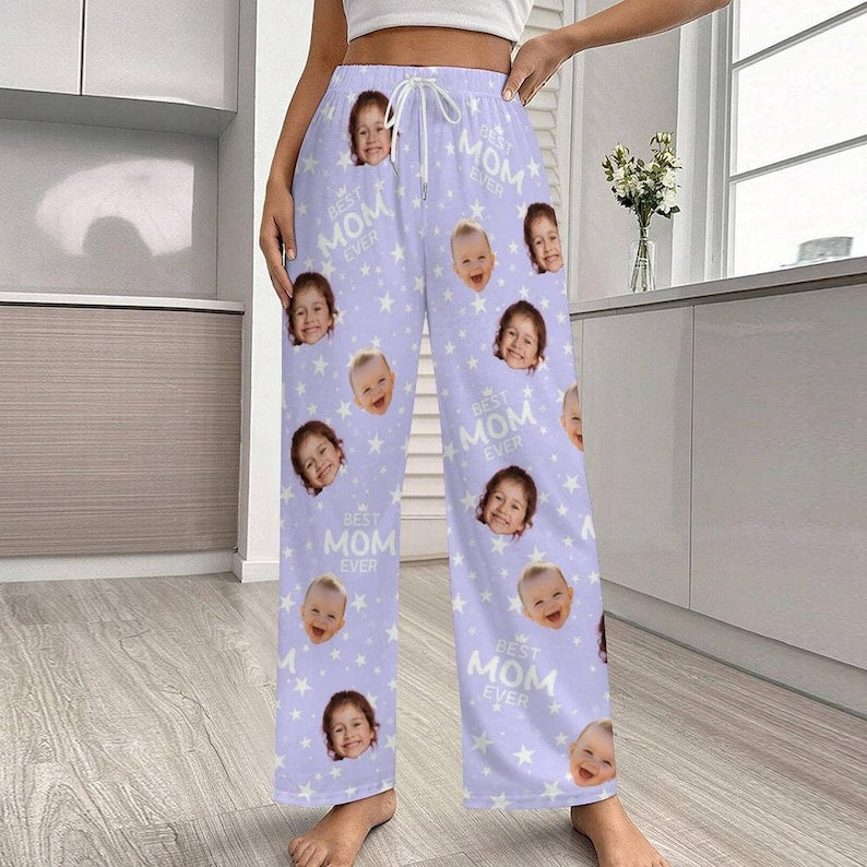 Custom Best Dad Ever Pajama Pants,Personalized Father's Day Gift,Custom Pajama Pants,Custom Photo Pjs,Best Dad Mom Picture Trousers,his Gift