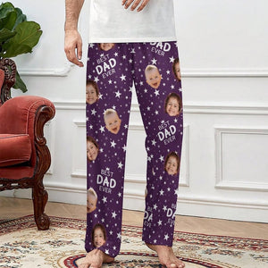 Custom Best Dad Ever Pajama Pants,Personalized Father's Day Gift,Custom Pajama Pants,Custom Photo Pjs,Best Dad Mom Picture Trousers,his Gift