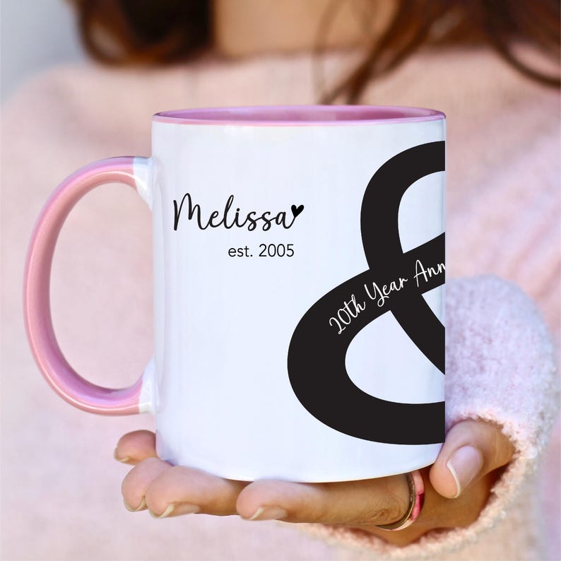 20th Year Wedding Anniversary Gift Couples Twenty Year Anniversary Personalised Mug Set Gift Mr And Mrs Mugs Anniversary Anniversary