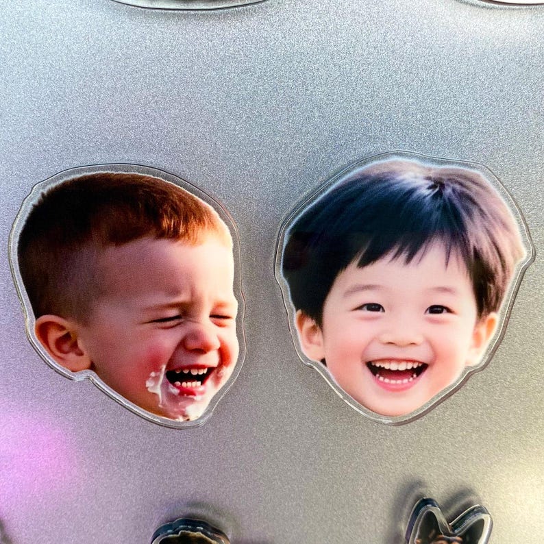 Custom Shaped Fridge Magnet, Photo Refrigerator Magnet, Cut Pet Magnet, Family Vacation Photo Magnet, Face Picture Magnet, Photo Print Gift