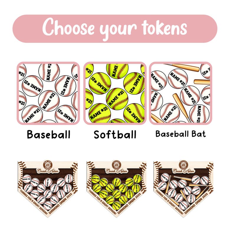 Personalized Baseball Coach Gifts, Custom Softball Coach Gifts, Custom Softball With Name Magnet, Baseball Team Gifts, End Of Season Gifts