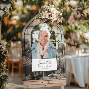 Printed Memorial Welcome Sign, Funeral Sign With Picture, Photo Celebration Of Life Sign, Memorial Decorations