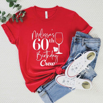 Custom Name 60th Birthday Shirts, Celebrating My 60th Birthday Gift, 50th Birthday Crew, 50th Birthday Party Squad, Personalized Birthday