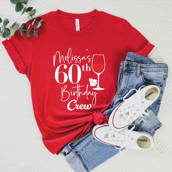 Custom Name 60th Birthday Shirts, Celebrating My 60th Birthday Gift, 50th Birthday Crew, 50th Birthday Party Squad, Personalized Birthday