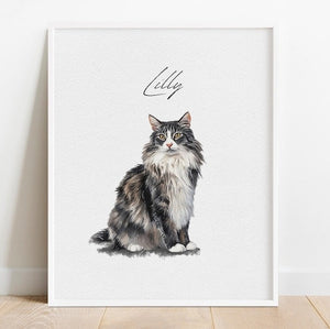 Custom Watercolor Portraits Using Pet Photo Personalized Dog Portraits Cat Portraits Custom Dog Portraits Custom Pet Memorial Art