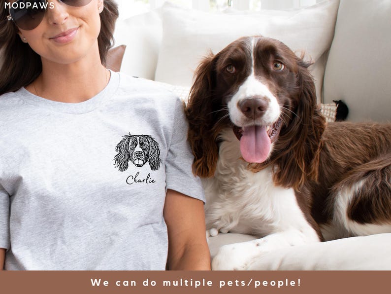 Custom Pet Shirt Pet Photo + Name Custom Dog Shirt Personalized Dog Shirt Custom Dog T Shirts for Humans Custom Cat Shirt for Dog Mom or Dad