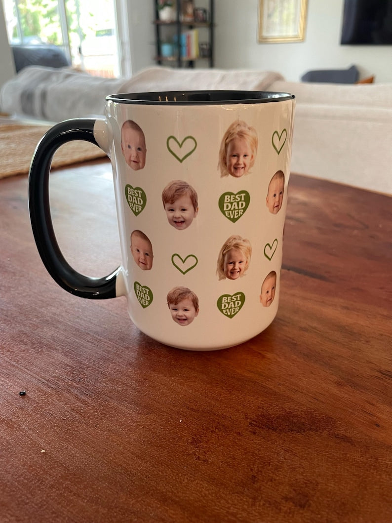 Custom Face Mug, Baby Face Mug, Custom Baby Photo Mug, Your Dog's Face Mug, Personalized Mug With Picture For Dad/Husband/Grandpa