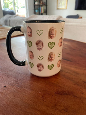 Custom Face Mug, Baby Face Mug, Custom Baby Photo Mug, Your Dog's Face Mug, Personalized Mug With Picture For Dad/Husband/Grandpa