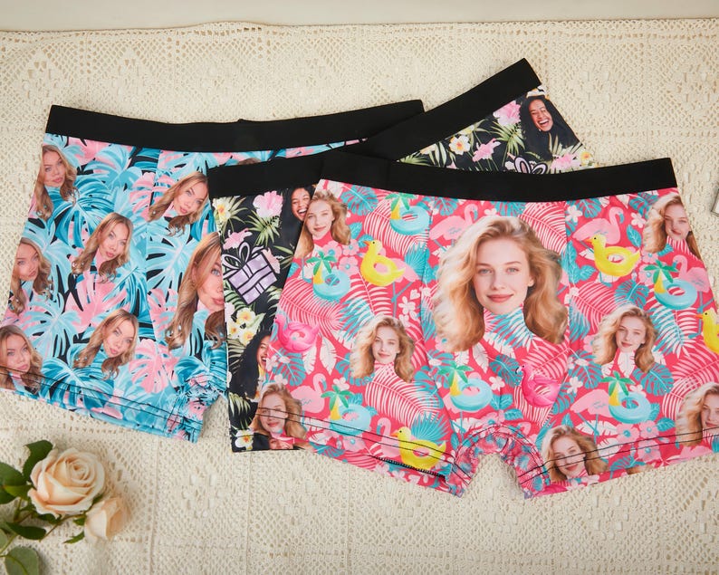 Personalized Underwear for Men, Custom Boxers with Picture, Underwear with Photo, Personalized Boxers, Face Boxer, Gifts for Boyfriend