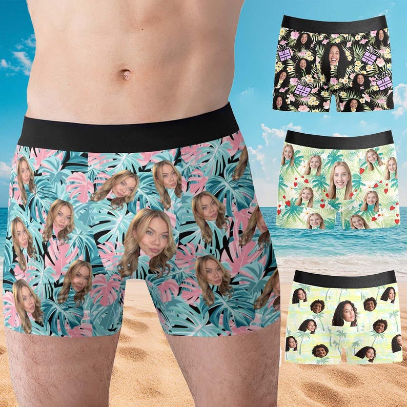 Personalized Underwear for Men, Custom Boxers with Picture, Underwear with Photo, Personalized Boxers, Face Boxer, Gifts for Boyfriend