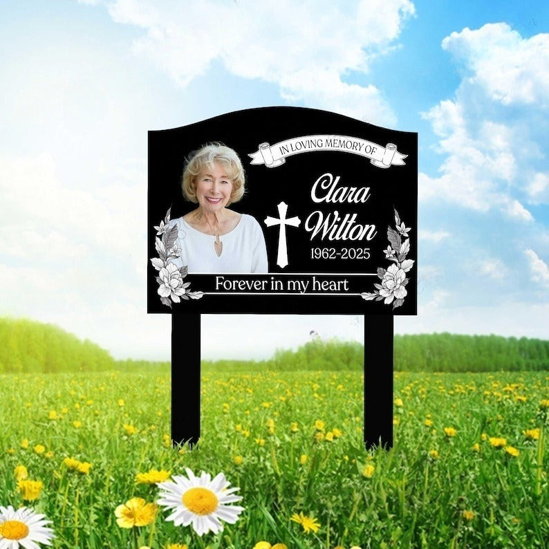 Custom Photo Memorial Stake, Photo Grave Marker, Photo Memorial Plaque, Memorial Garden Sign, Remembrance Plaque, Sympathy Gift