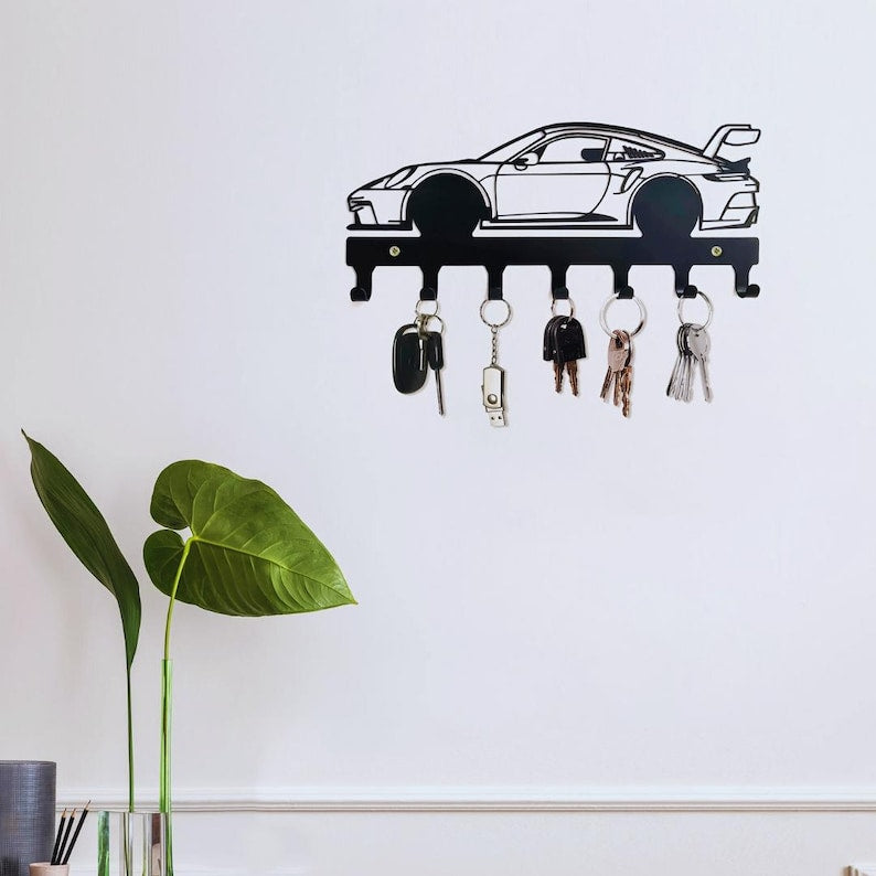 Car Key Holder for Wall | Key Rack for Car Enthusiasts | Wall-Mounted Key Organizer | Hanging Key Hook | Garage or Entryway Decor