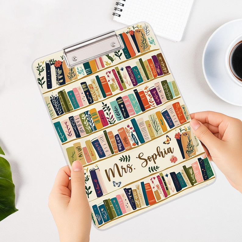 Personalized Teacher Appreciation Gift, Back to School Gift Custom Teacher Acrylic Clipboard, Teacher Name Clipboard Librarian Gift Teacher