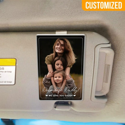Custom Photo Sun Visor Clip Acrylic Magnet, Custom Polaroid Frame Car Visor Clip, Father's Day Gift, Drive Safe Gift, Couple Gift