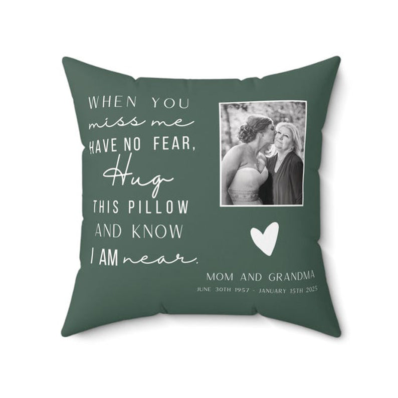Memorial-Pillow Custom Photo, Sympathy Gift for Loss of Mother, In Loving Memory, Bereavement Gifts, Custom Remembrance Gift, Grief Gifted