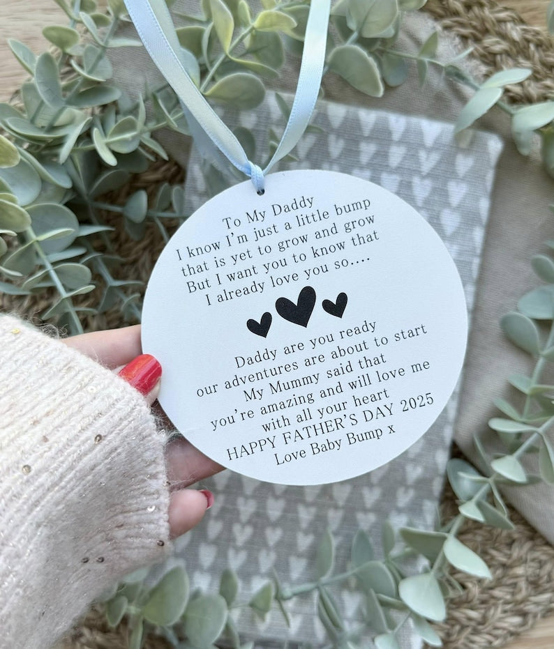 FATHER'S DAY Letter From Bump Daddy To Be Sign - Father's Day Gift From Bump, Daddy To Be Keepsake, Dad To Be Gift From Bump Pregnancy