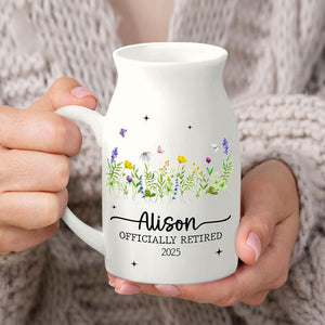 Retirement Gift,Never Underestimate the Difference You Made,Happy Retirement Flower Vase,Appreciation Gift,Retirement Gift For Boss Coworker