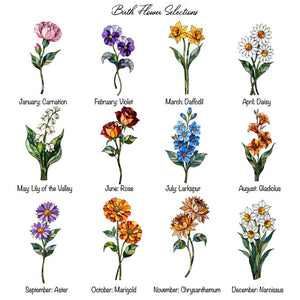 Custom Family Birth Flowers Acrylic Suncatcher, Custom Mom's Garden Gift Flower Acrylic Art Birth Flower Nana's Garden Mother's Day Gift For Mom
