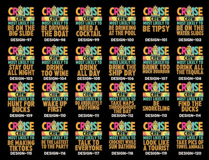 Funny 144 Quotes Cruise Crew Shirt,Most Likely To Cruise Tee,Cruise 2025 Shirt,Cruise Birthday,Cruising Shirt,Our First Cruise,Cruise Party