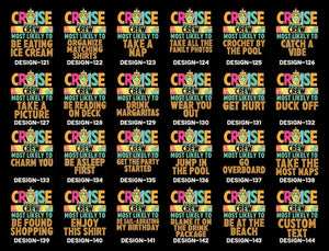 Funny 144 Quotes Cruise Crew Shirt,Most Likely To Cruise Tee,Cruise 2025 Shirt,Cruise Birthday,Cruising Shirt,Our First Cruise,Cruise Party