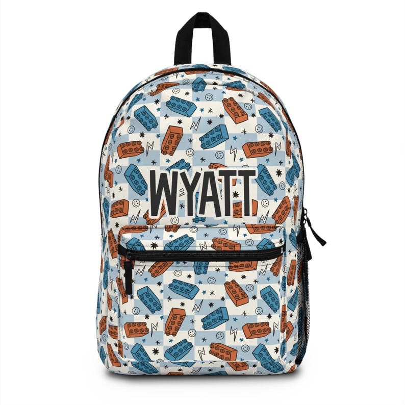 Personalized Backpack blocks, Back to school boys bag Kids toddler Backpack, Gifts for kids Girls and Boys Backpack, custom daycare bag