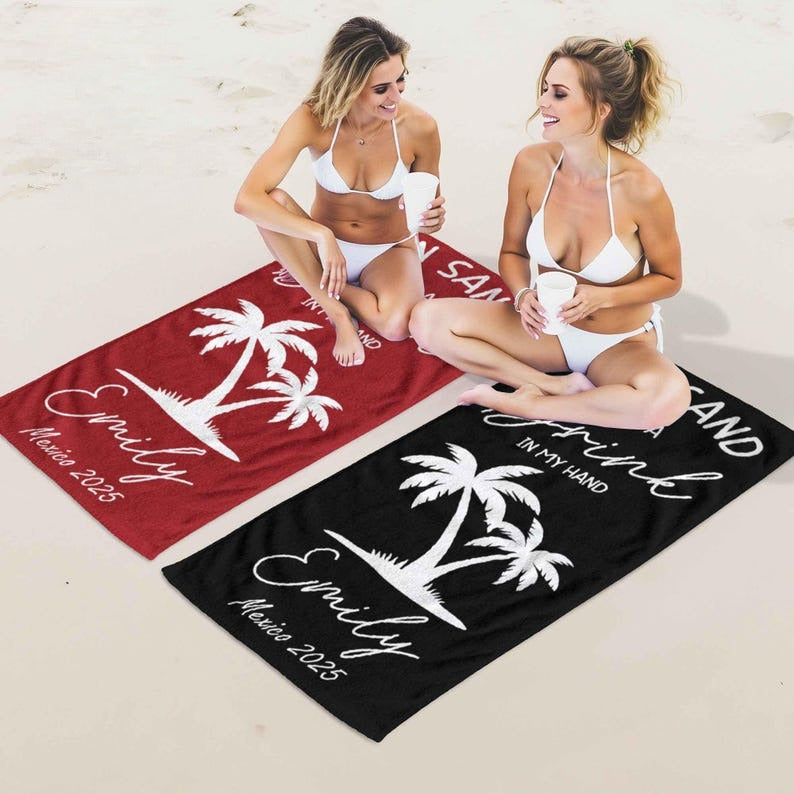 Group Trip 2025 Beach Towels,Summer Vacation Beach Towel,Beach Family Friends Girl Besties Sisters Trip,Girl Weekend Gift,Bachelorette Gift