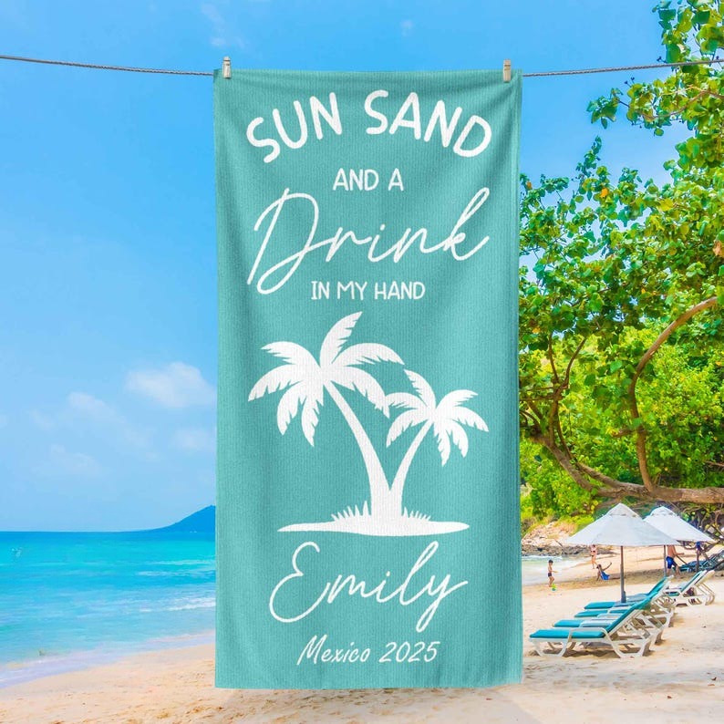 Group Trip 2025 Beach Towels,Summer Vacation Beach Towel,Beach Family Friends Girl Besties Sisters Trip,Girl Weekend Gift,Bachelorette Gift