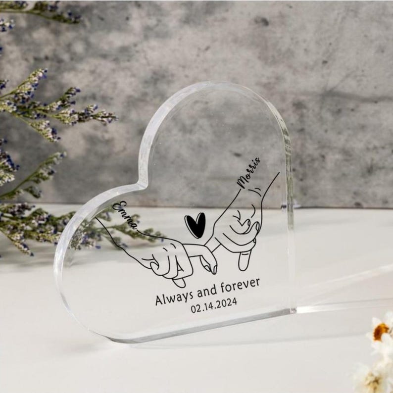 Personalized Golden Anniversary Cake Topper 50th Anniversary Gift Heart Plaque Custom Anniversary Cake Topper 50th Anniversary Plaque Gift