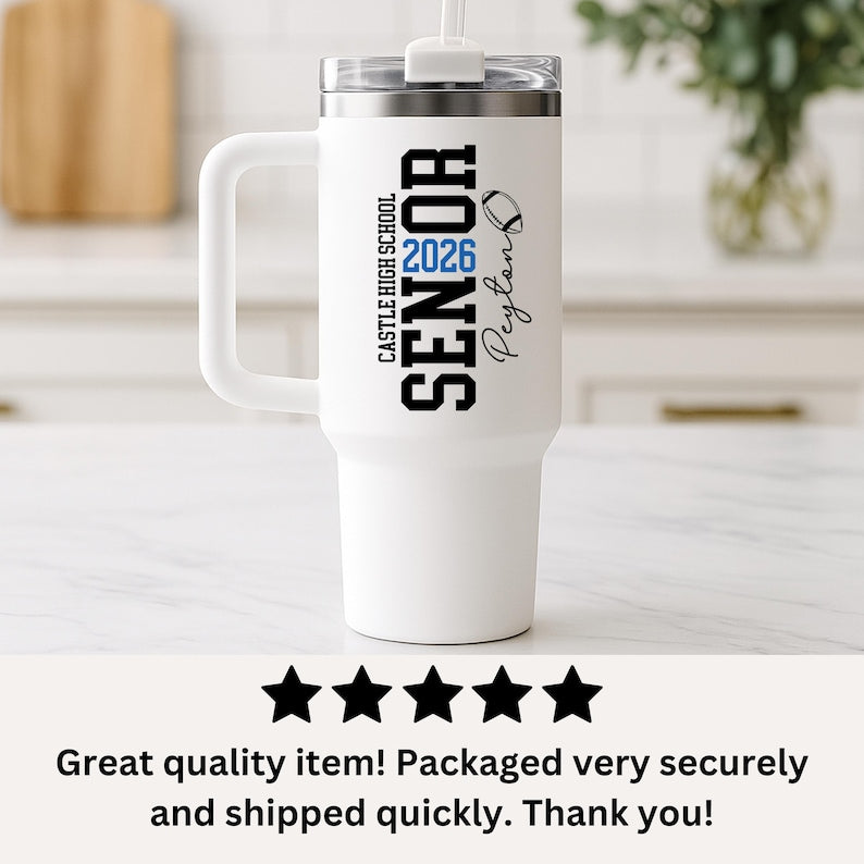 Personalized Senior 2026 Tumbler, Custom Graduation Tumblers, 2026 Senior, Class of 2026, Back to School Gift for Senior, Senior Night Gifts