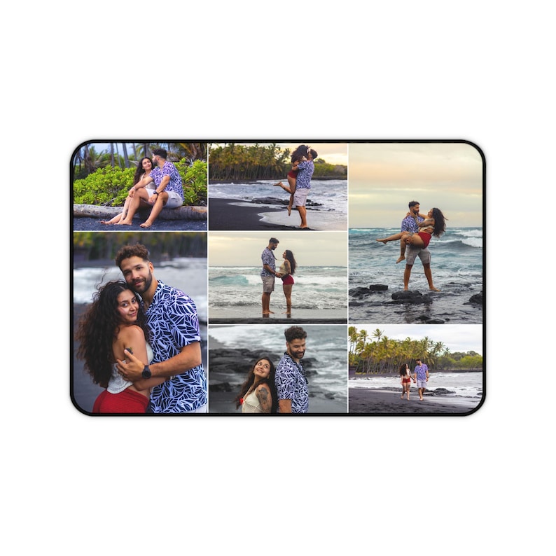Photo Desk Mat, Personalized Customized Mouse Pad, Office Desk Decor, Computer Workstation Accessories, Photo Gift Idea