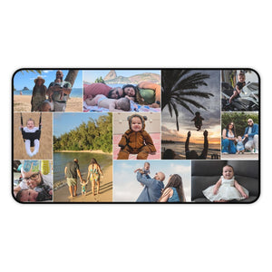 Photo Desk Mat, Personalized Customized Mouse Pad, Office Desk Decor, Computer Workstation Accessories, Photo Gift Idea