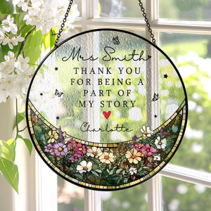 Thank You Gift For Teacher Stained Glass Suncatcher End of Year Gift Back To School Teacher Appreciation Gift Teacher Classroom Window Decor
