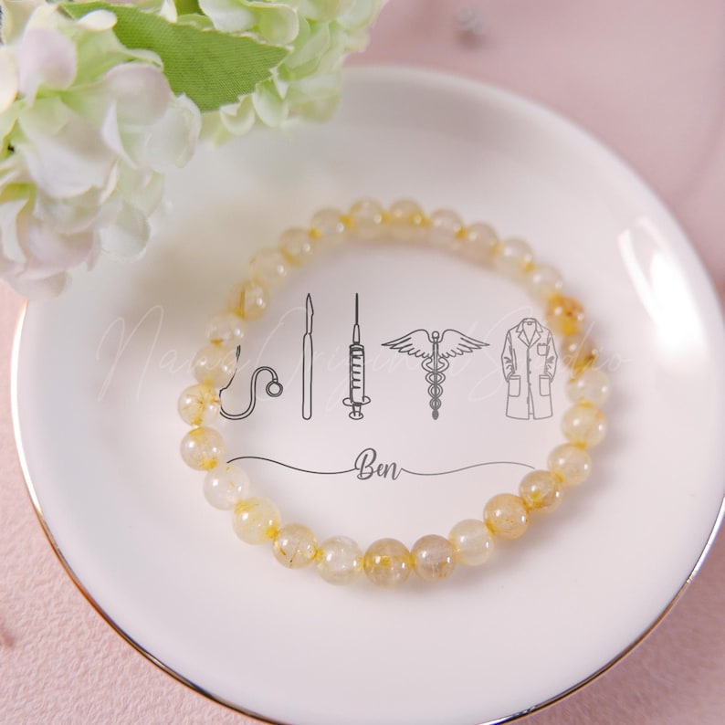 Personalized Doctor Jewelry Dish, Custom Name Gift for Medical Student, Graduation Jewelry Box, White Coat Ceremony