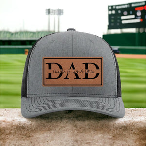 Custom Dad Hat with Kids Names - Personalized Dad Hat - Fathers Day Gift for Dad - Dad Trucker Hat - Gift from Kids, Daughter, Son, Children
