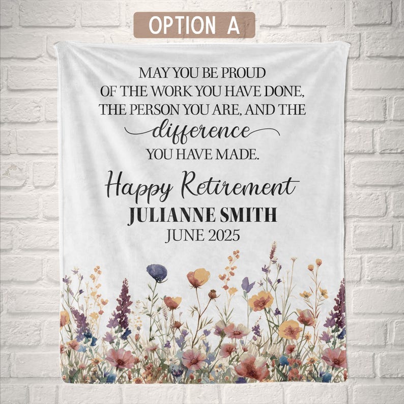 Personalized Retirement Gifts for Women Retirement Blanket for Boss Coworker Farewell Retirement Party Gift Ideas for Her Retiring 2025