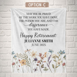 Personalized Retirement Gifts for Women Retirement Blanket for Boss Coworker Farewell Retirement Party Gift Ideas for Her Retiring 2025