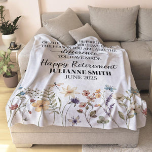 Personalized Retirement Gifts for Women Retirement Blanket for Boss Coworker Farewell Retirement Party Gift Ideas for Her Retiring 2025
