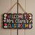 Personalized Welcome to My Classroom Sign, Teacher Door Hanger, Teacher Welcome Sign, Class Welcome Sign, Teacher Door Sign, Classroom Decor