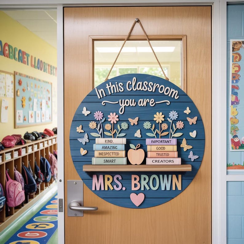 In This Classroom Sign, Teacher Door Hanger, Teacher Welcome Sign, Classroom Door Sign, Teacher Door Sign, Teacher Gift, Classroom Decor