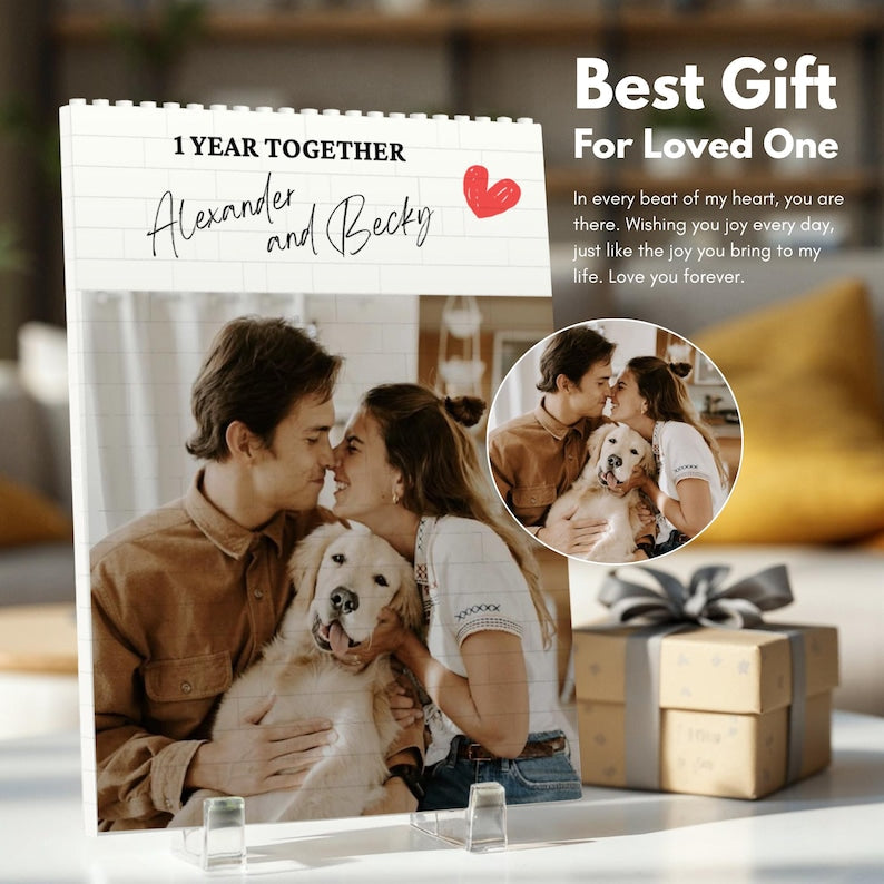 Custom Photo Puzzles Blocks Puzzles Valentine Day Gifts - Personalized Anniversary Gifts for Your Loved one Birthday Gift