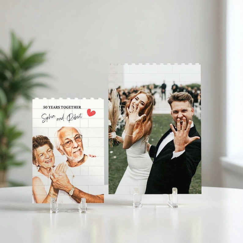 Custom Photo Puzzles Blocks Puzzles Valentine Day Gifts - Personalized Anniversary Gifts for Your Loved one Birthday Gift
