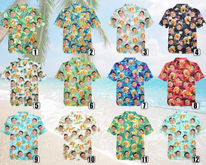 Custom Name Age Beer Birthday Shirt: Funny Face Hawaiian Shirt, 21st/30th/40th Birth Gift