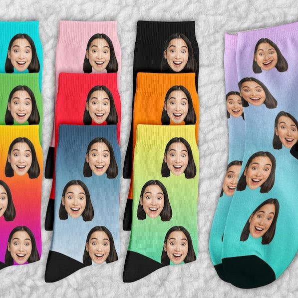 Funny Socks with Faces for Men Women Cats Dogs, Personalized Photo Gifts | Personalized Socks for Women Men