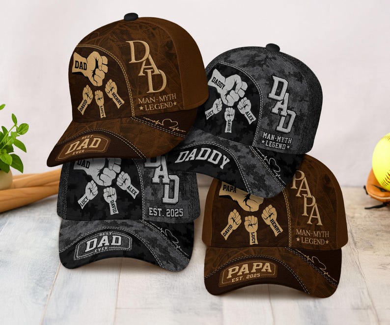 Custom Best Papa Ever Hat, Custom Dad Hats, Best Gift for Dads, Daddy Fist Bump, Papa Hat, Gift for Papa, Fathers Day Hat, Fathers Day Gift