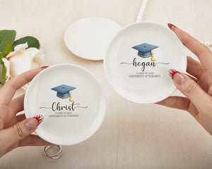 Custom Graduation Jewelry Dish, Personalized Graduation Gift, Custom Jewelry Dish, Class of 2026 College Graduation Gift for Her