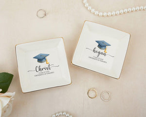 Custom Graduation Jewelry Dish, Personalized Graduation Gift, Custom Jewelry Dish, Class of 2026 College Graduation Gift for Her