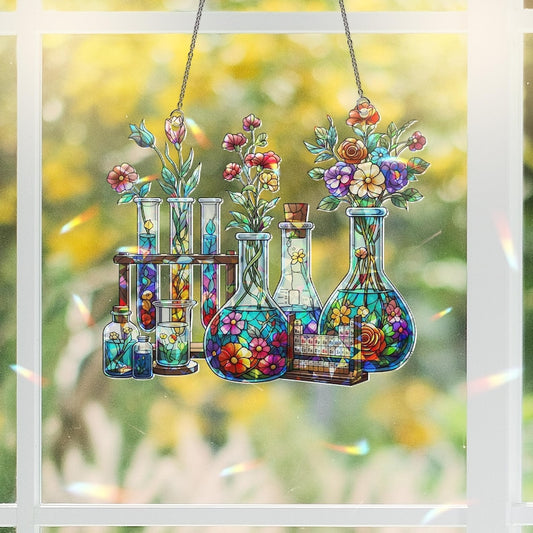 Science Classroom Acrylic Window Hanging | Chemistry Teacher Decor | Lab Acrylicware Art | Back to School STEM Gift for Teachers