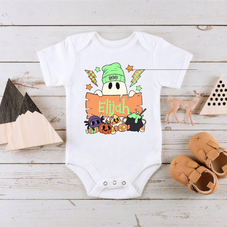 Personalized Retro Western Halloween Shirt: Custom Kids Toddler Outfit