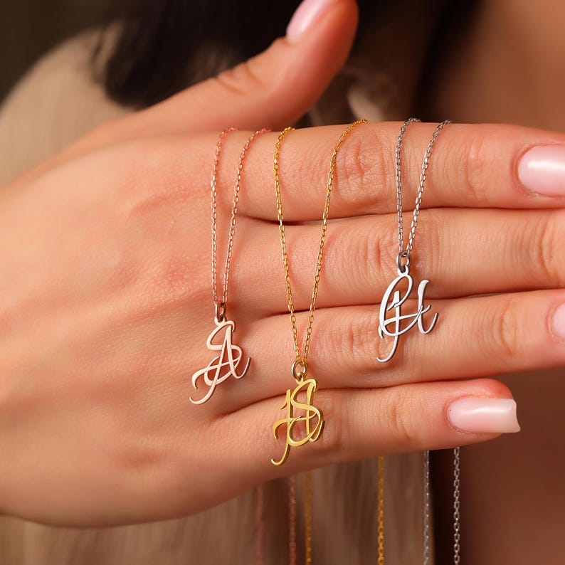 Two Initials Necklace ,Double Letters Pendant ,Double Initial Necklace , Custom Two Letter Necklace ,Couple Necklace,valentine gift necklace